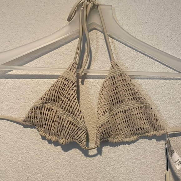 Peixoto‎ Fifi Bikini Top Size M Tan Crochet Swim Top NWT - Picture 1 of 5